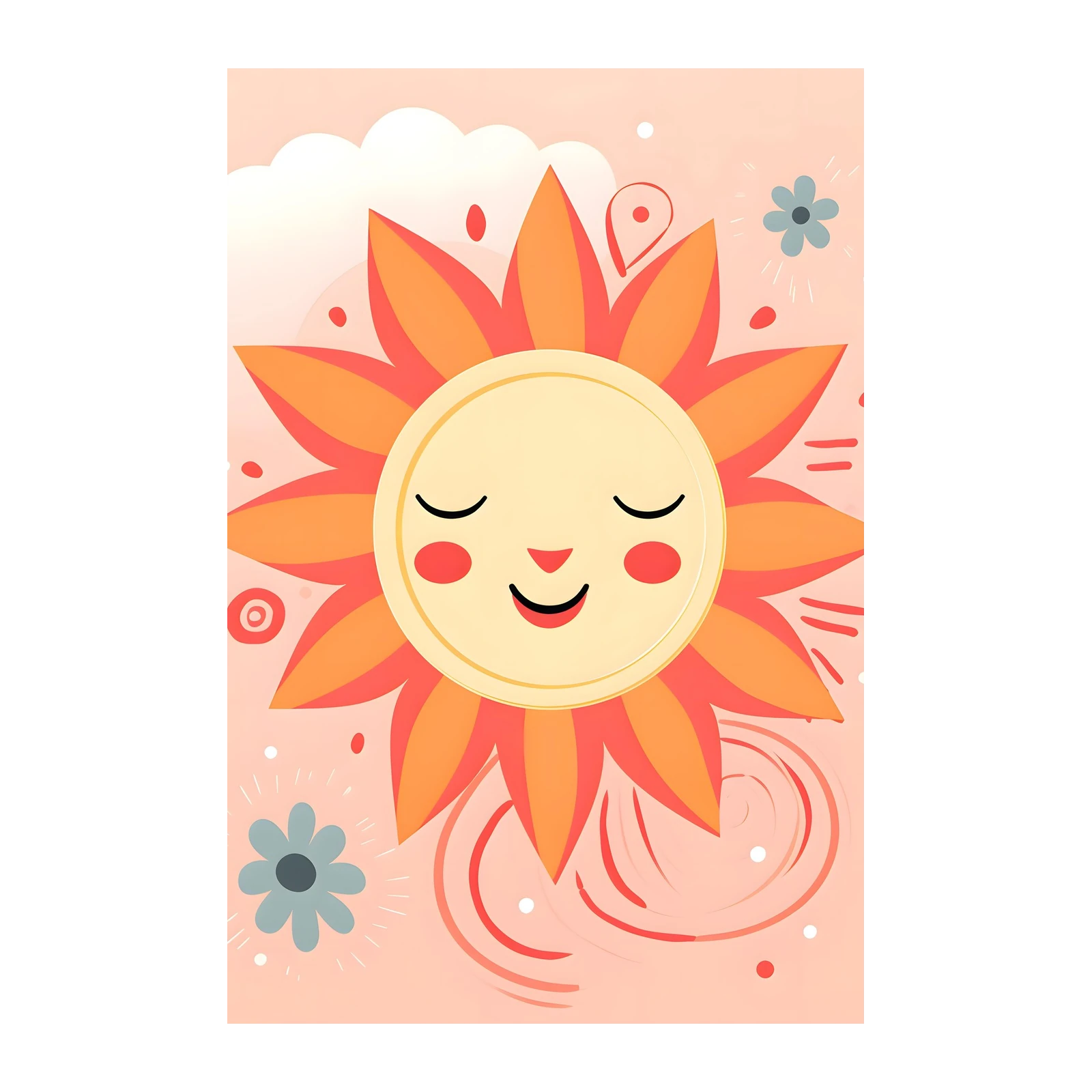 Smiling Sun Rays Wall Art Wall Art