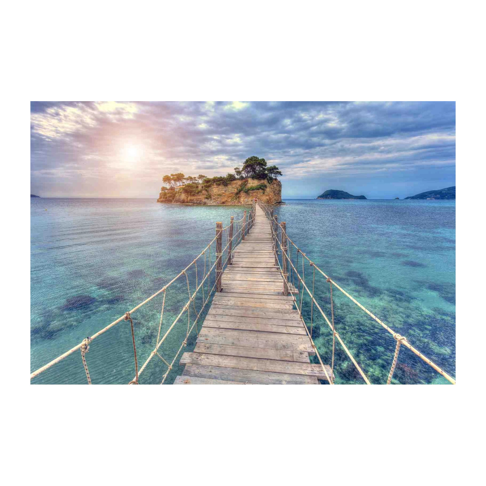 Secluded Island Bridge Wall Art