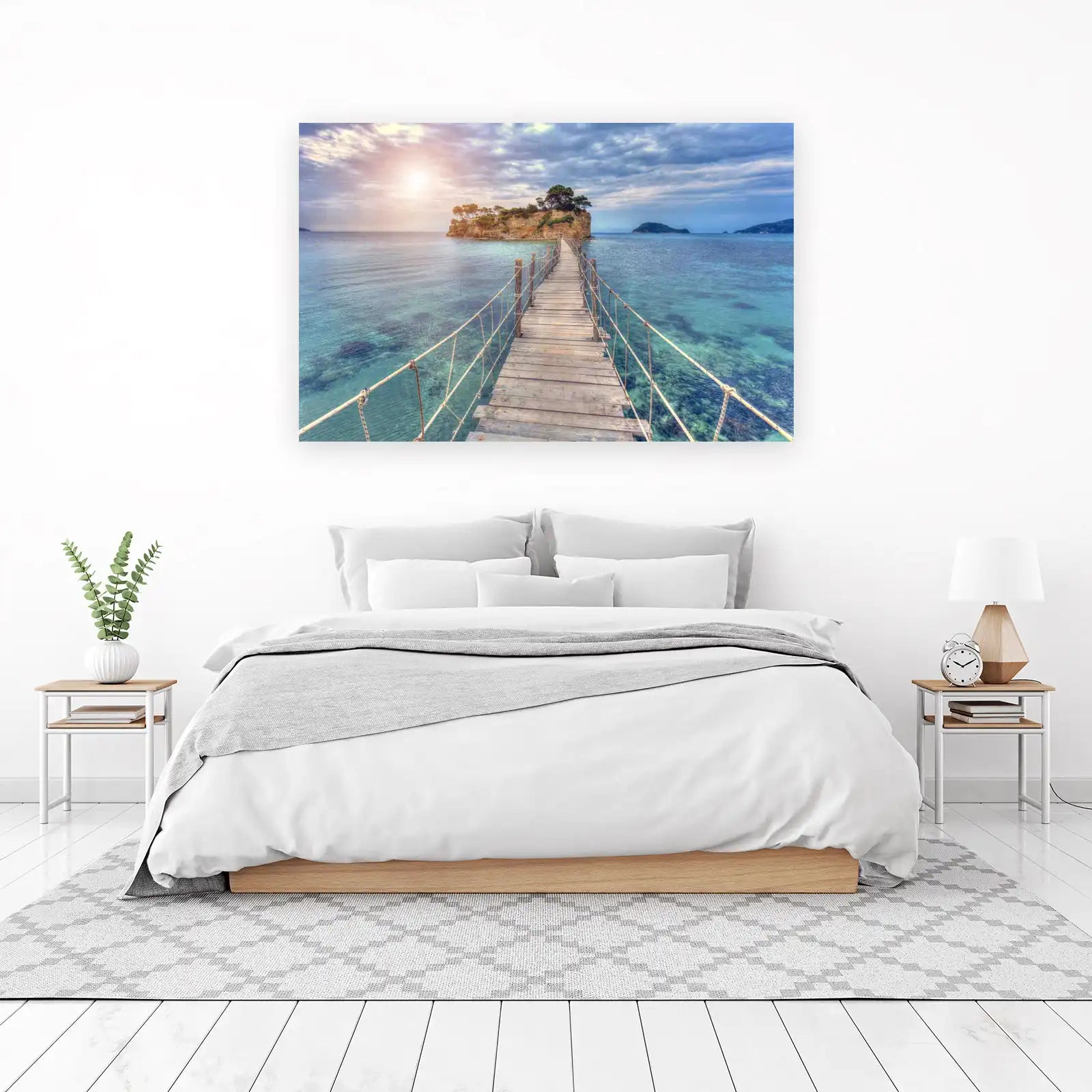 Secluded Island Bridge Wall Art