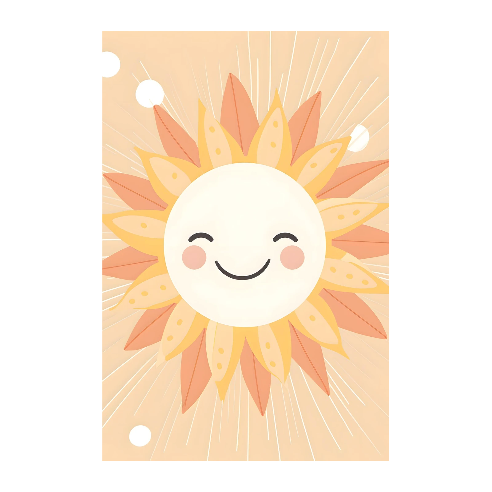 Joyful Sunshine Face Boho Wall Art