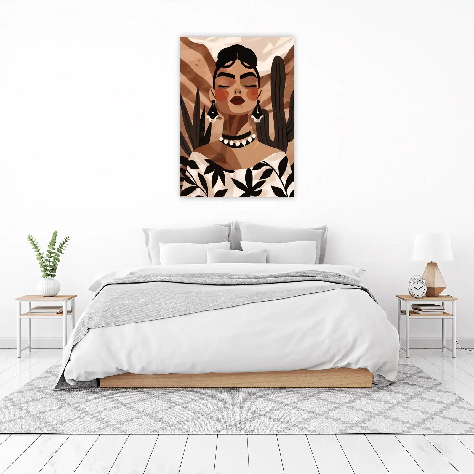 Boho Desert Woman Art Wall Art