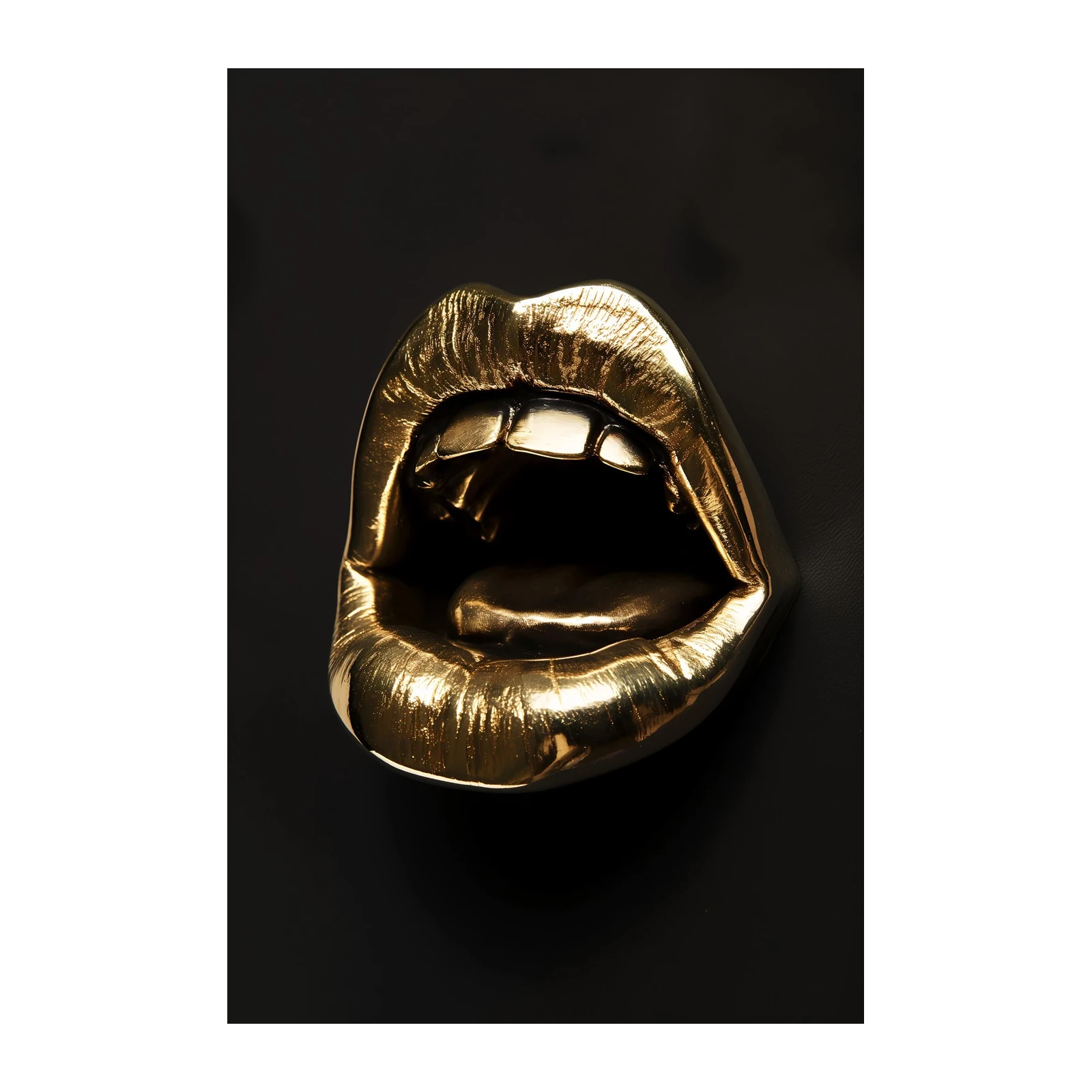 Glamorous Gold Lips Statement Wall Art Wall Art