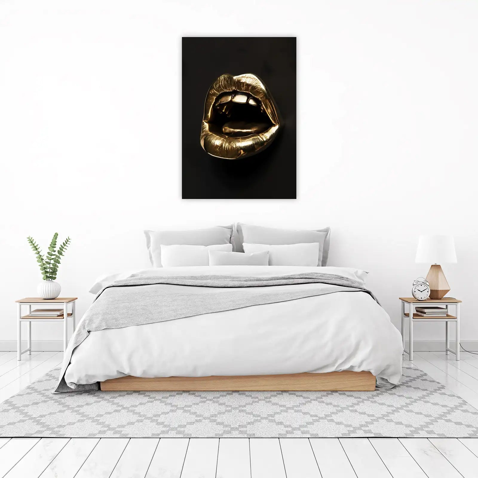 Glamorous Gold Lips Statement Wall Art Wall Art