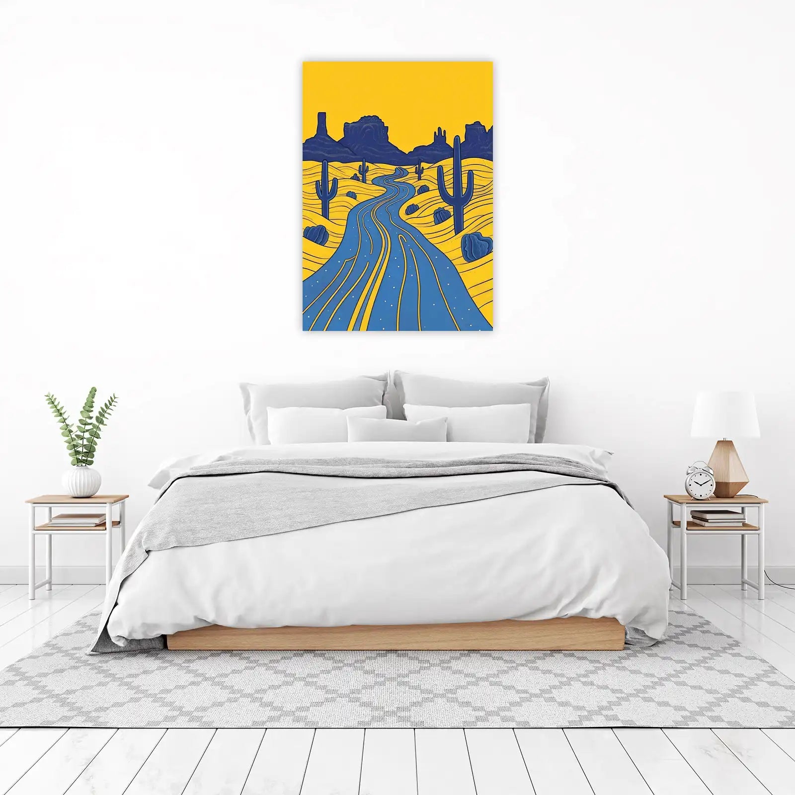 Vibrant Desert River Landscape Wall Art