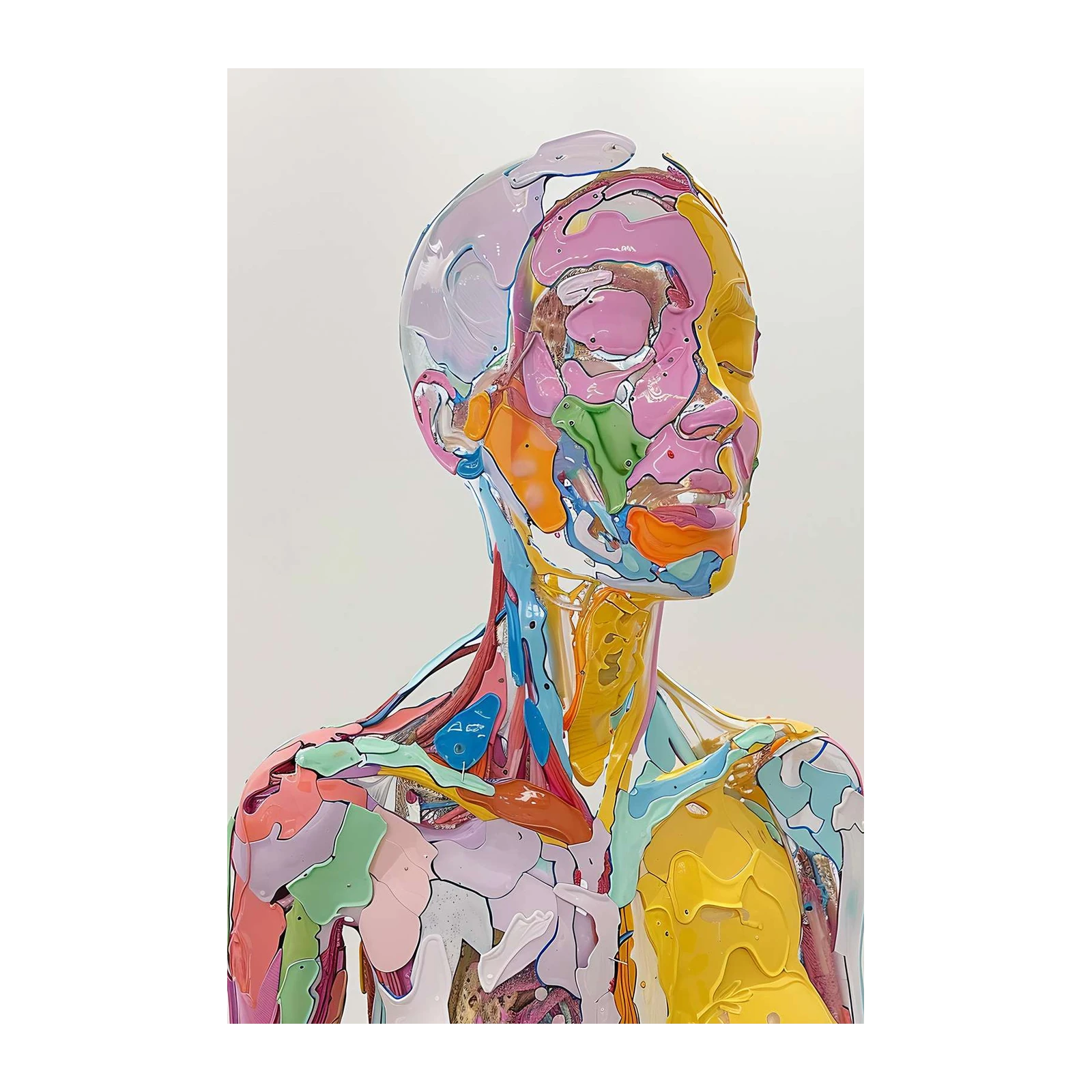 Vibrant Abstract Anatomy Wall Art