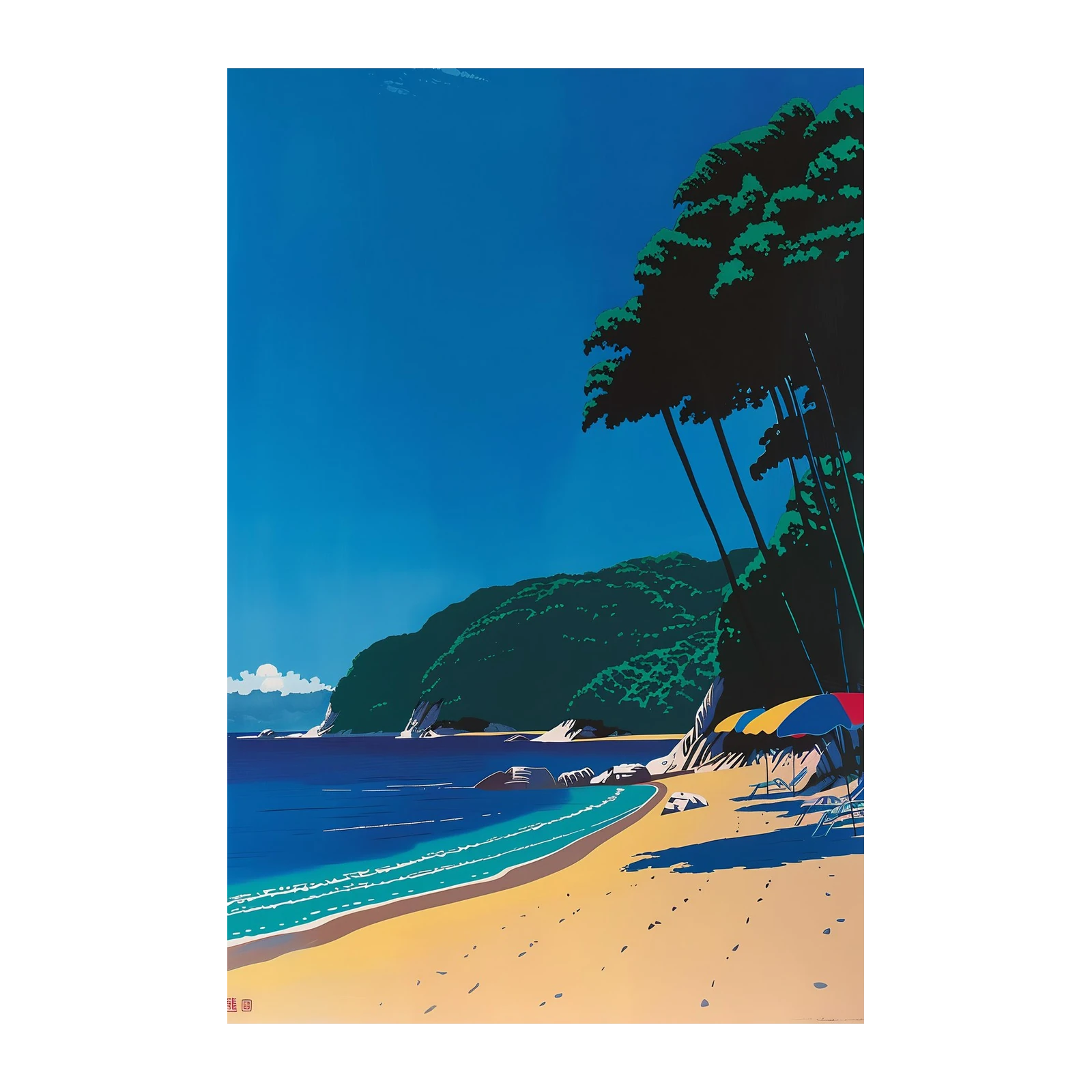 Serene Beach Vibes Tropical Paradise Wall Art