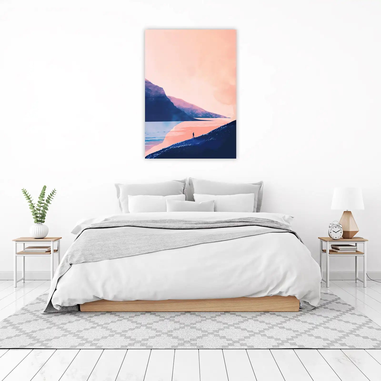 Serene Mountain Lake Solitude Wall Art