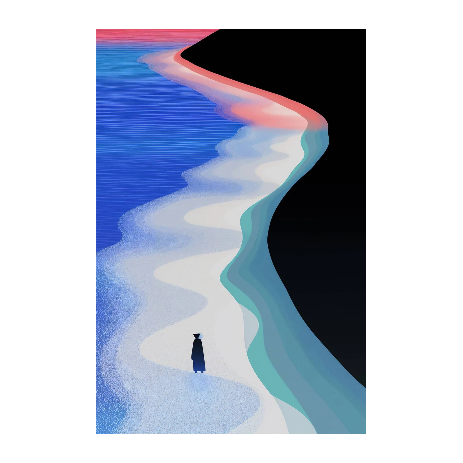 Mystic Wanderer Abstract Landscape Wall Art