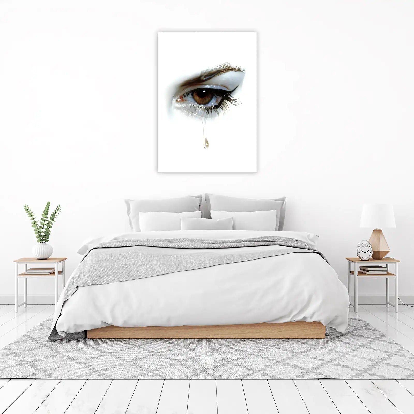 Stunning Brown Eye Tear Wall Art