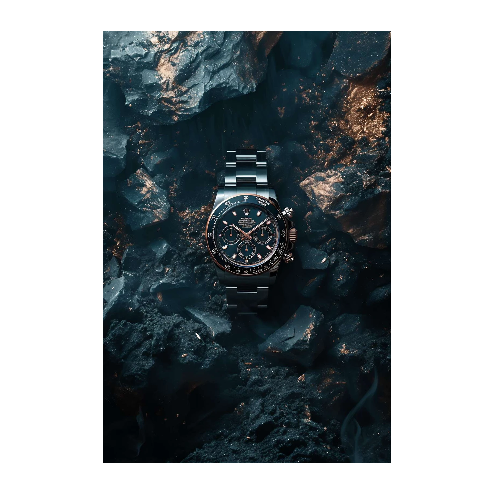 Luxury Watch & Rocks Wall Art