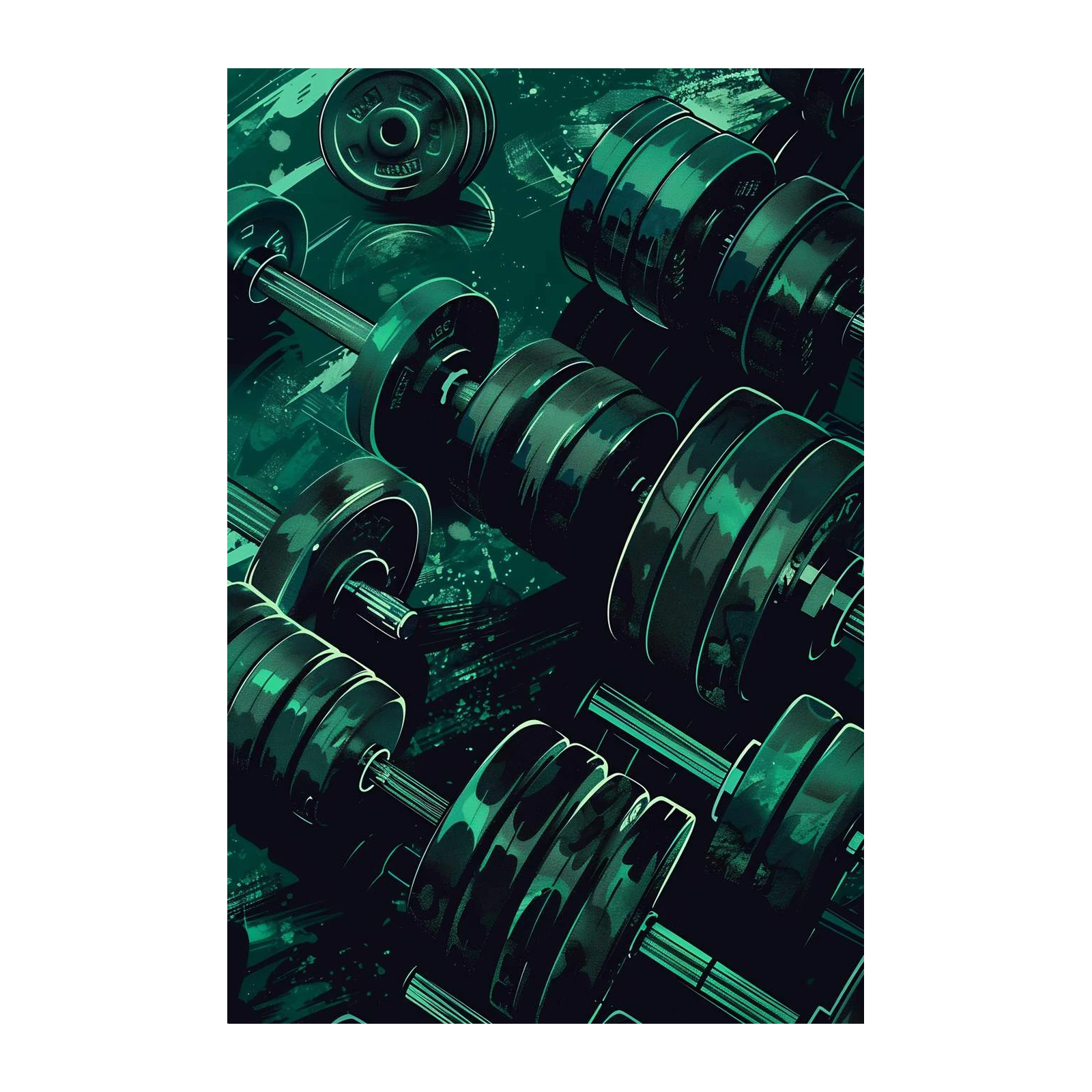 Grit & Gain Dumbbell Power Wall Art