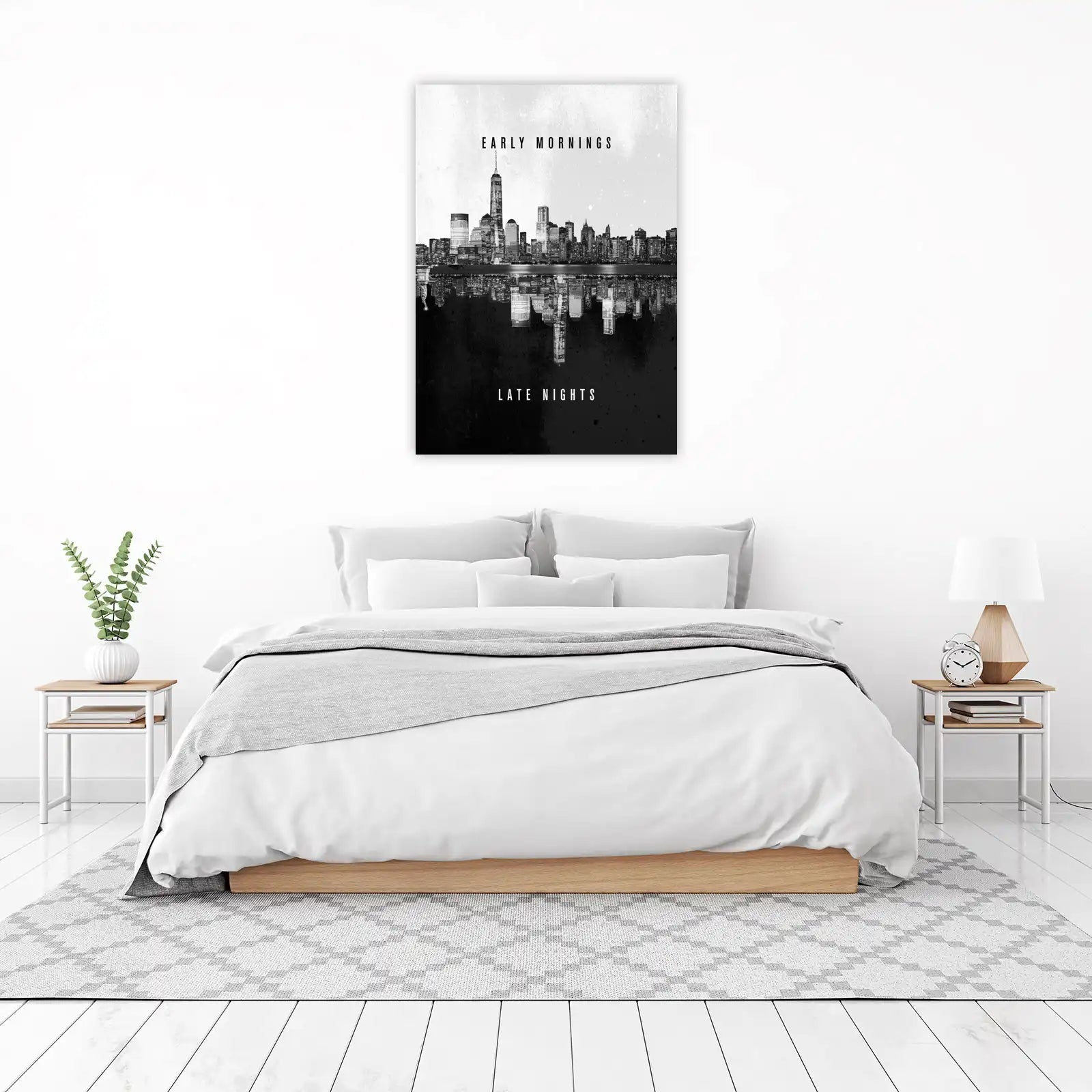 New York City Skyline "Early Mornings Late Nights" Wall Art