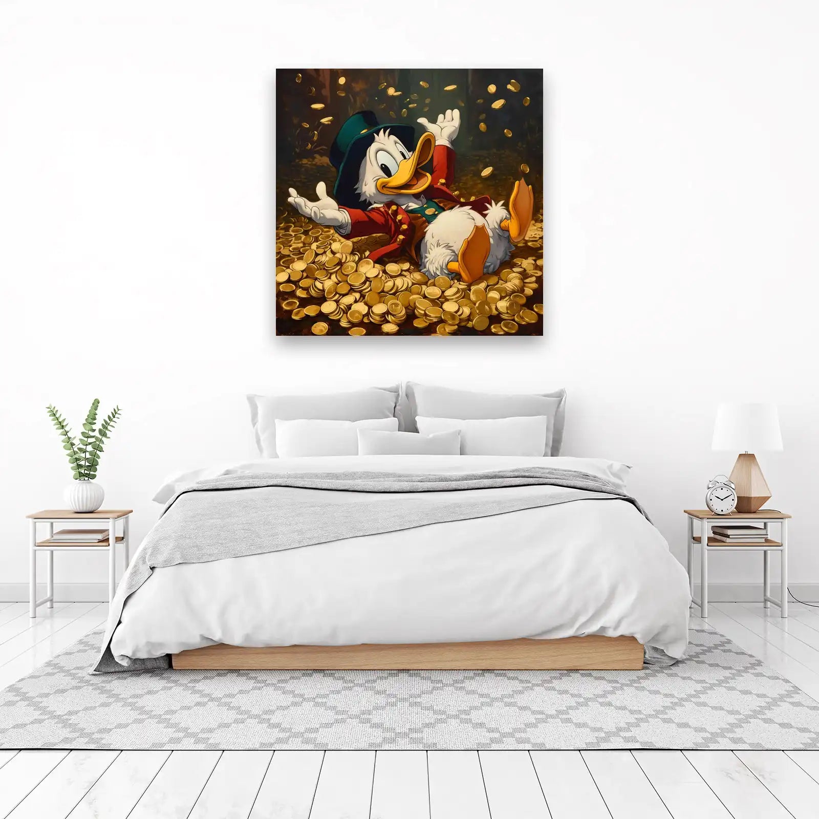 Scrooge McDuck Gold Coins Wall Art
