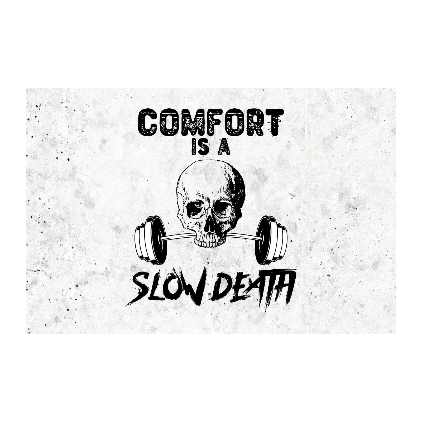 Grit Skull Motivational Gym Wall Art