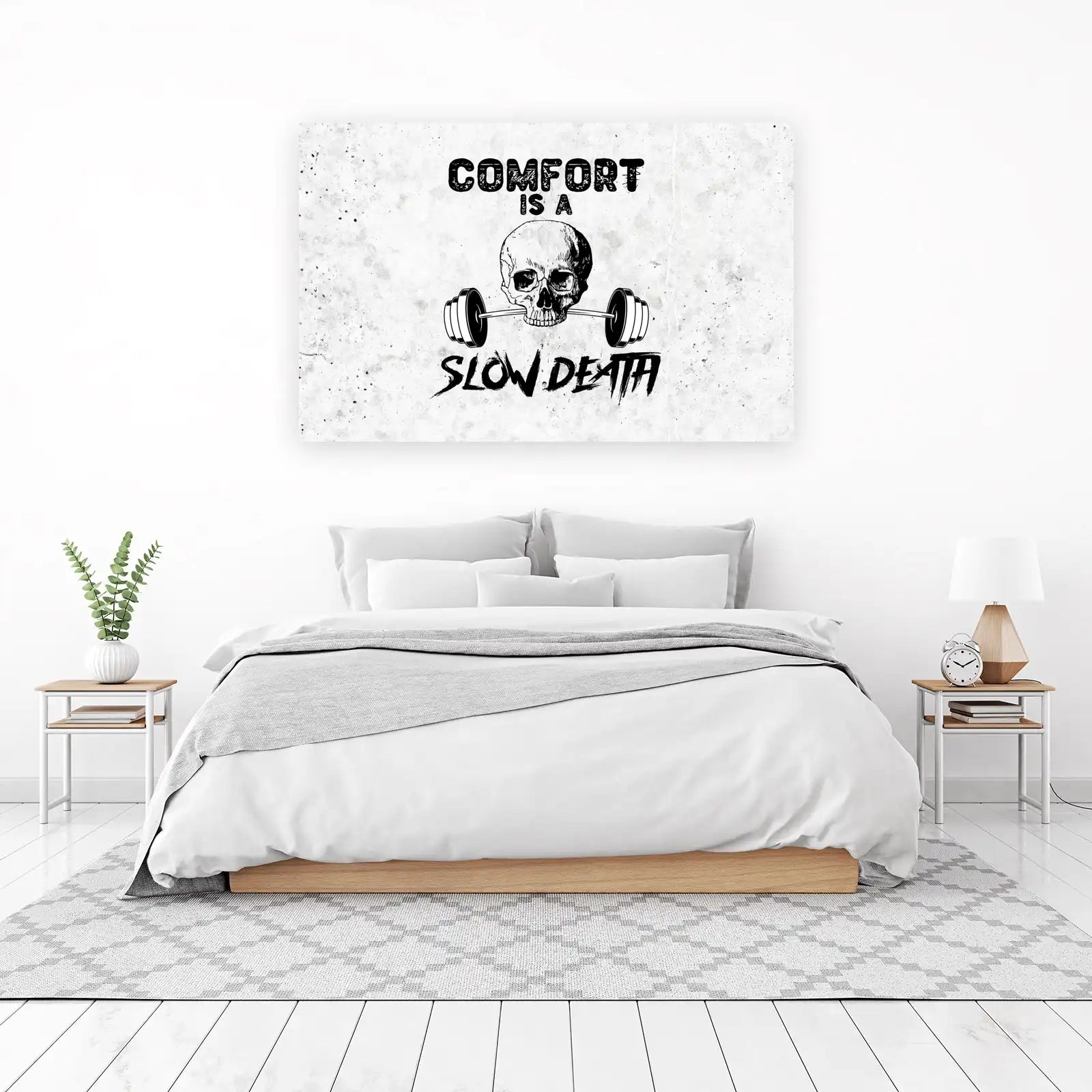 Grit Skull Motivational Gym Wall Art