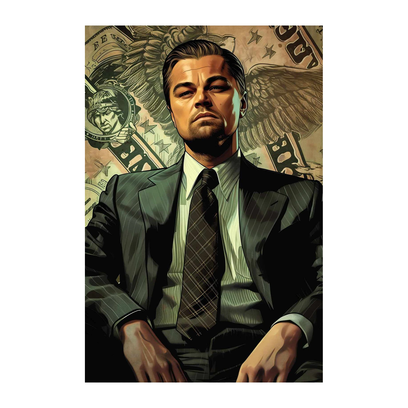 Leonardo DiCaprio "Wolf" Style Wall Art
