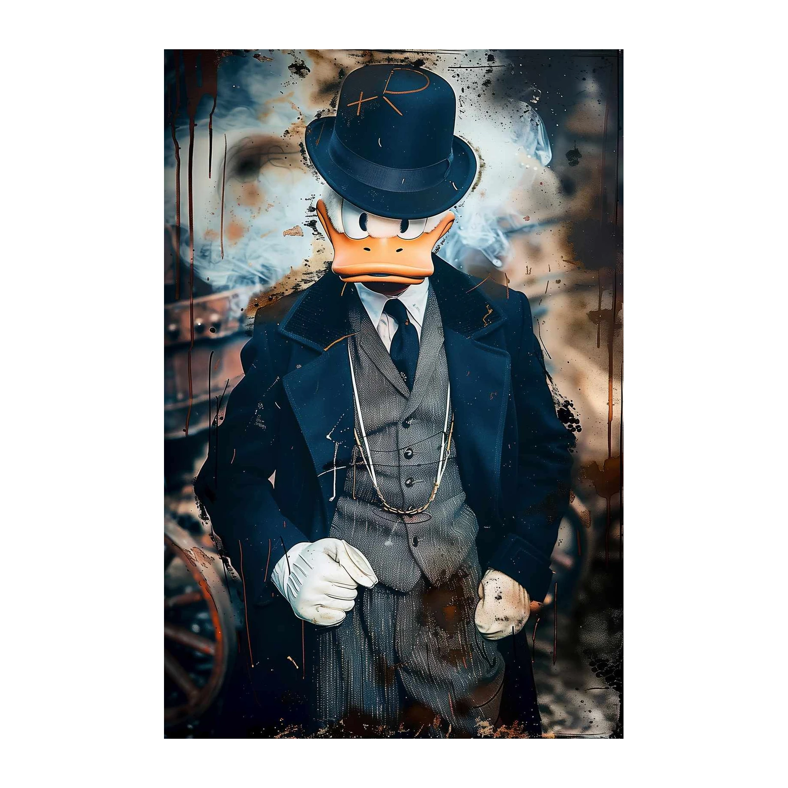 Sophisticated Donald Duck Vintage Style Wall Art