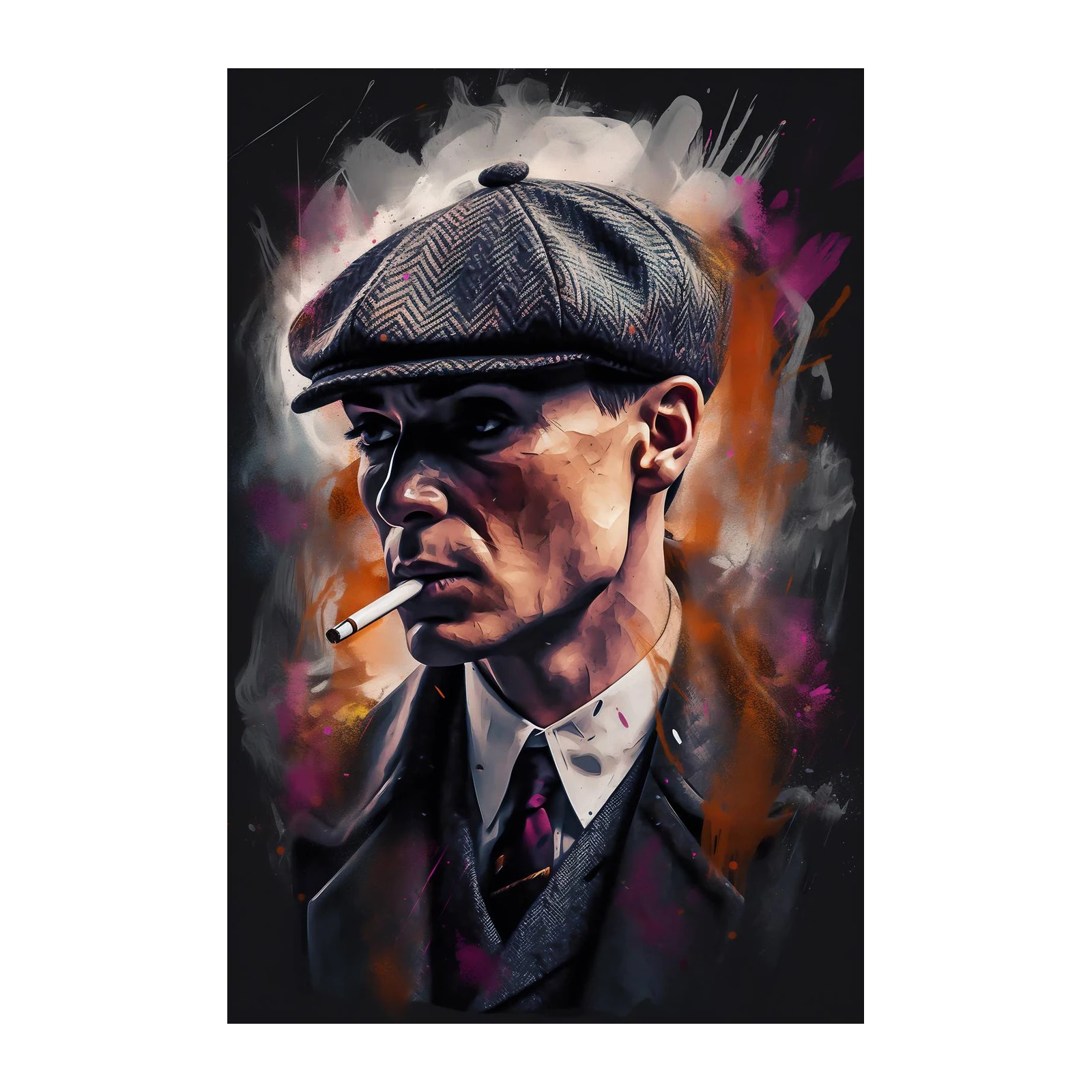 Gritty Gangster Portrait Wall Art