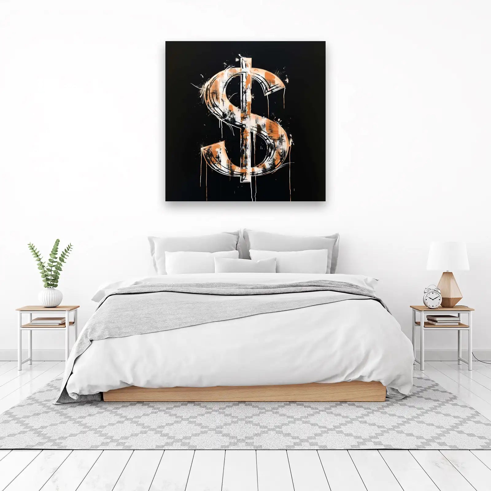 Bold Dollar Sign Graffiti Art Wall Art