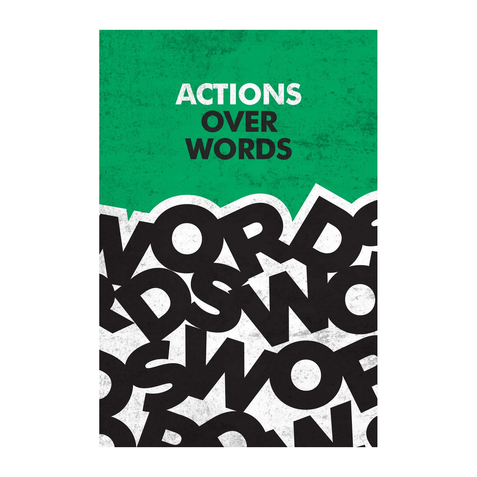 Motivational Actions Over Words Wall Art