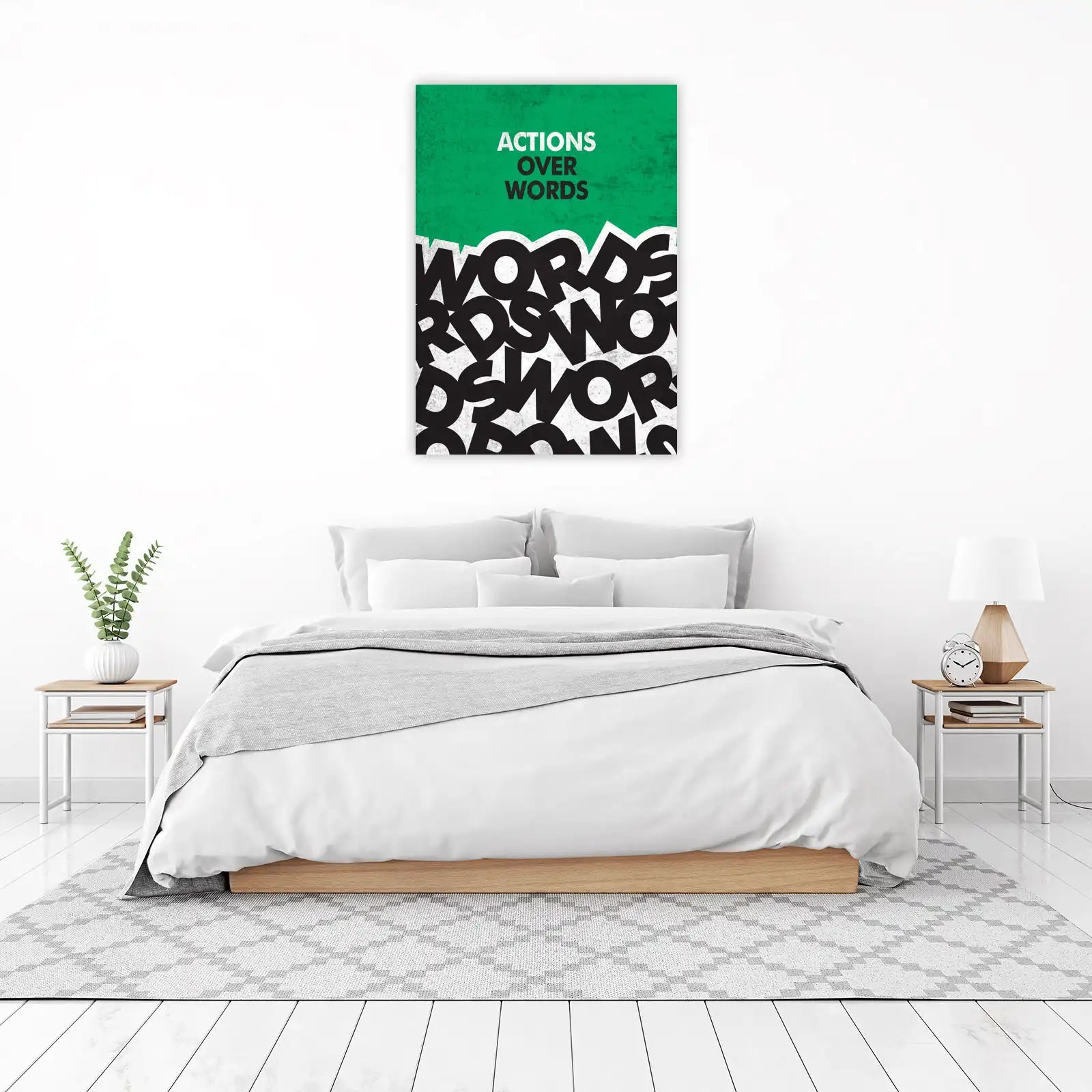 Motivational Actions Over Words Wall Art