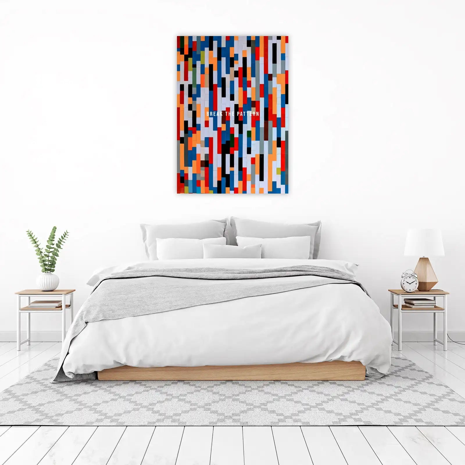 Geometric Blocks Abstract Wall Art