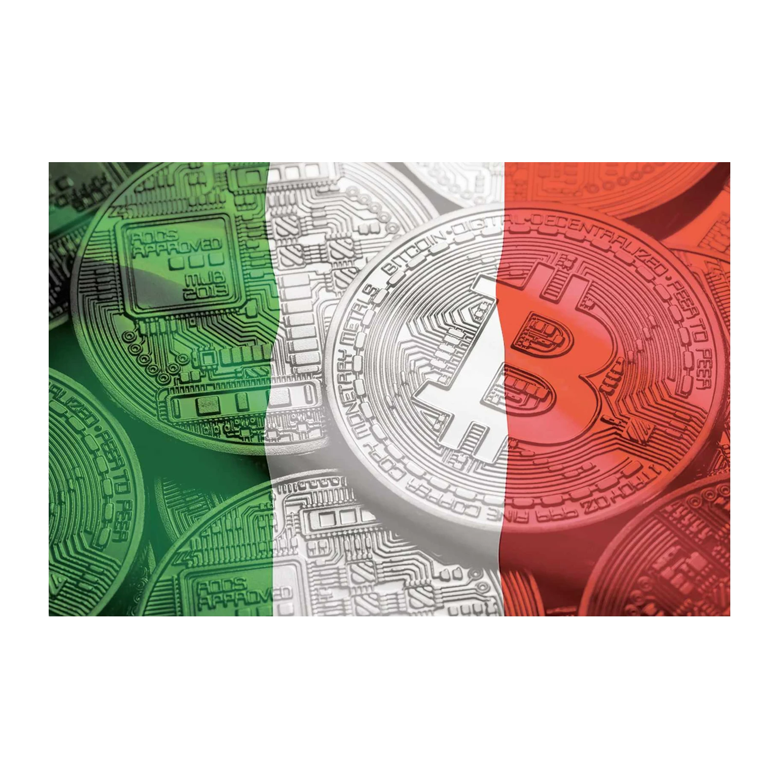Italian Flag Bitcoin Wall Art