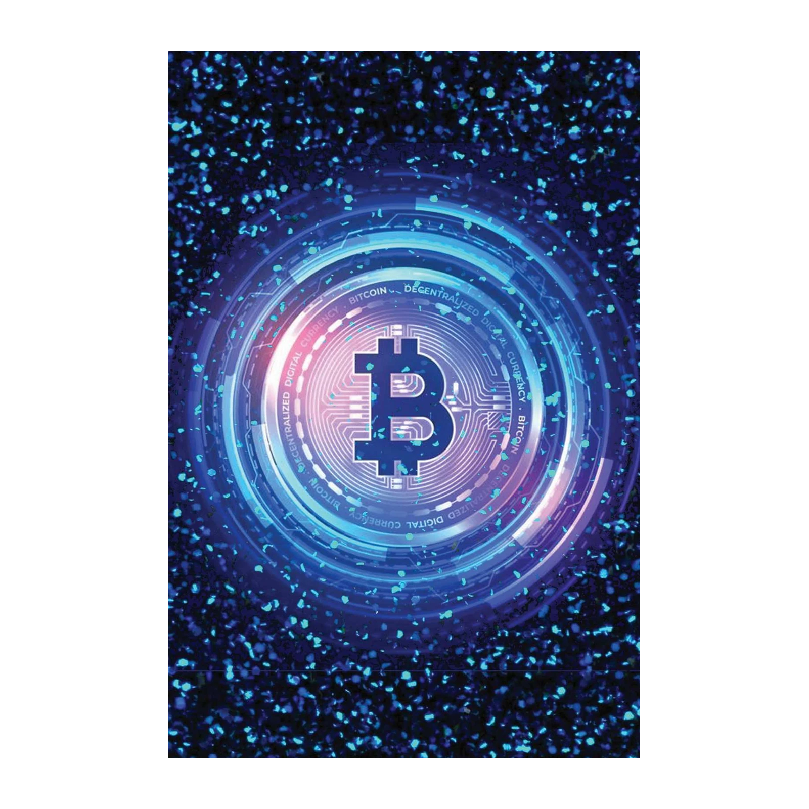 Bitcoin Digital Currency Aura Wall Art