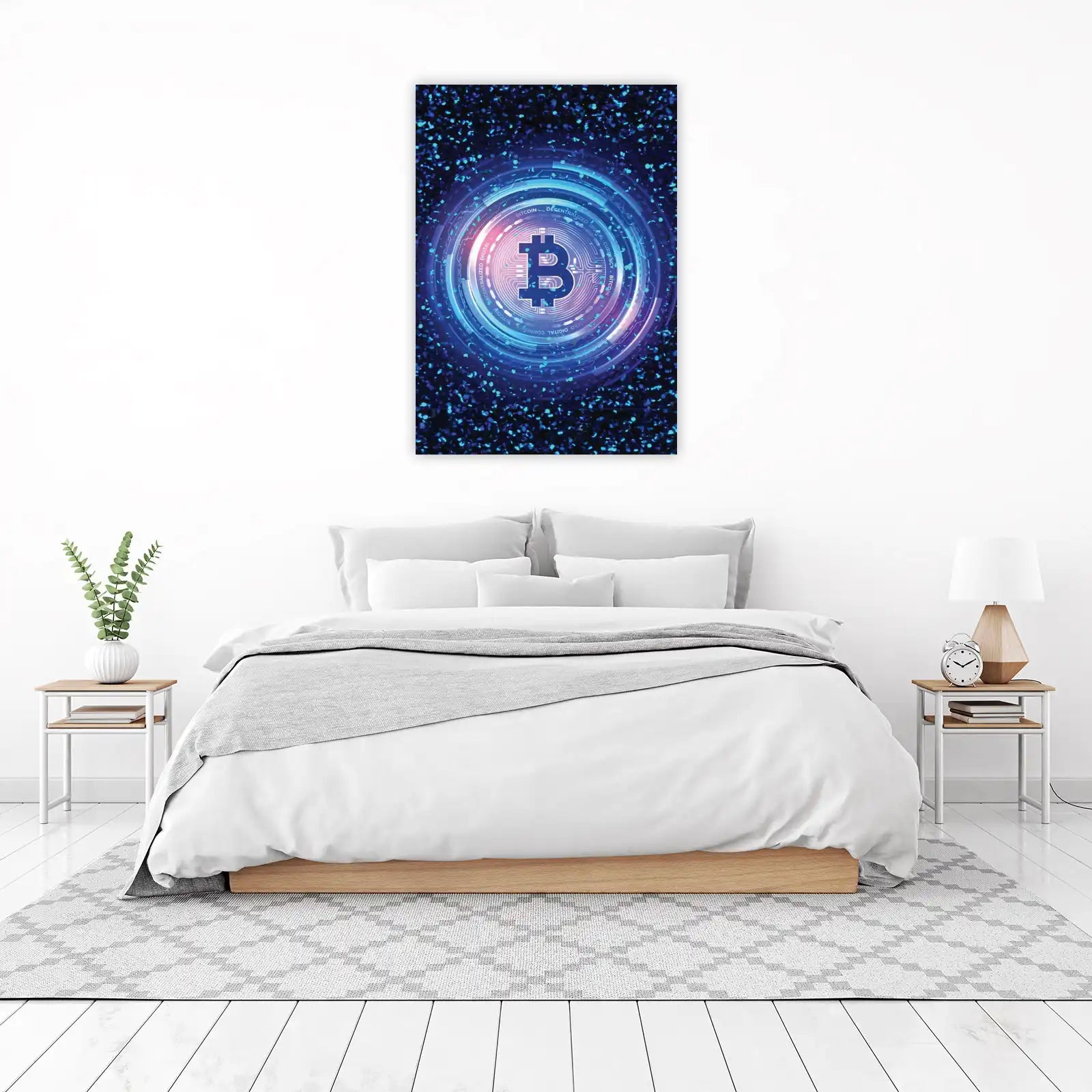 Bitcoin Digital Currency Aura Wall Art