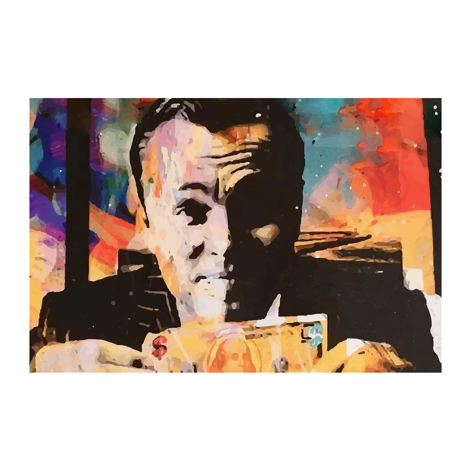 Abstract Money Portrait Wall Art