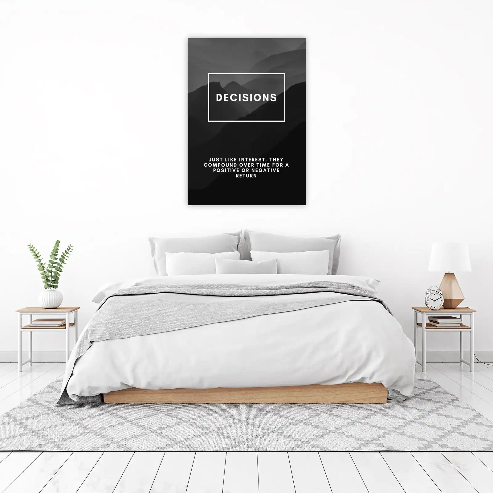 Decisions Mountain Quote Wall Art