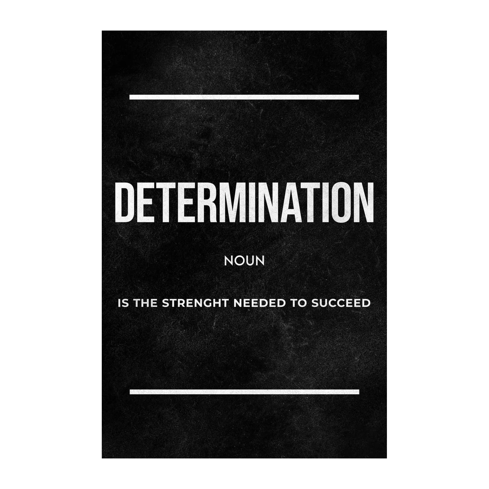 Determination Motivational Definition Wall Art