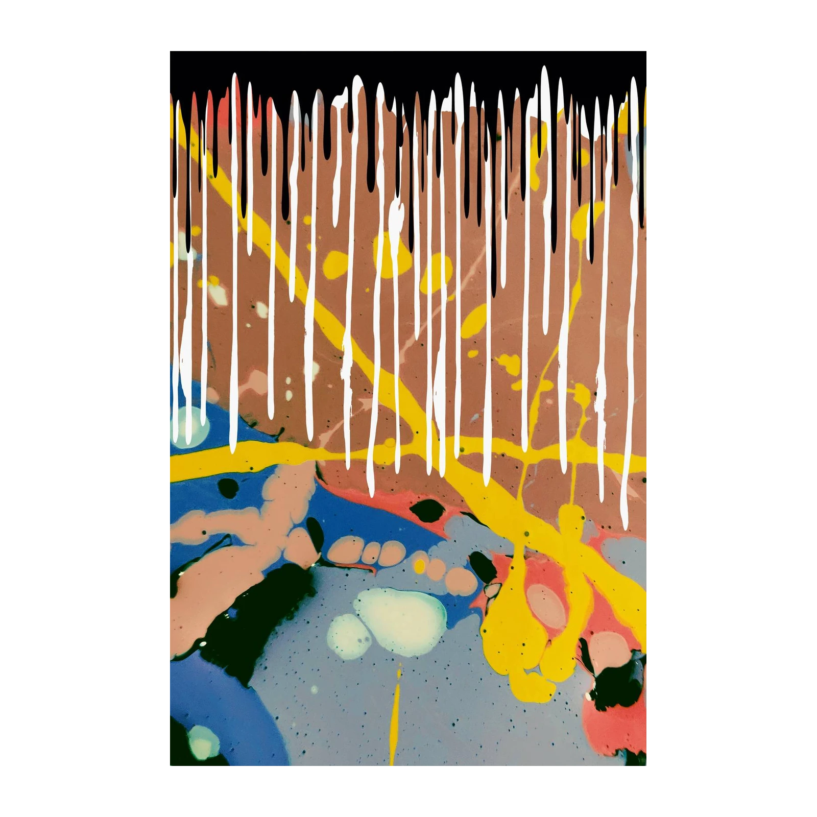 Vibrant Drip Abstract Modern Art Wall Art