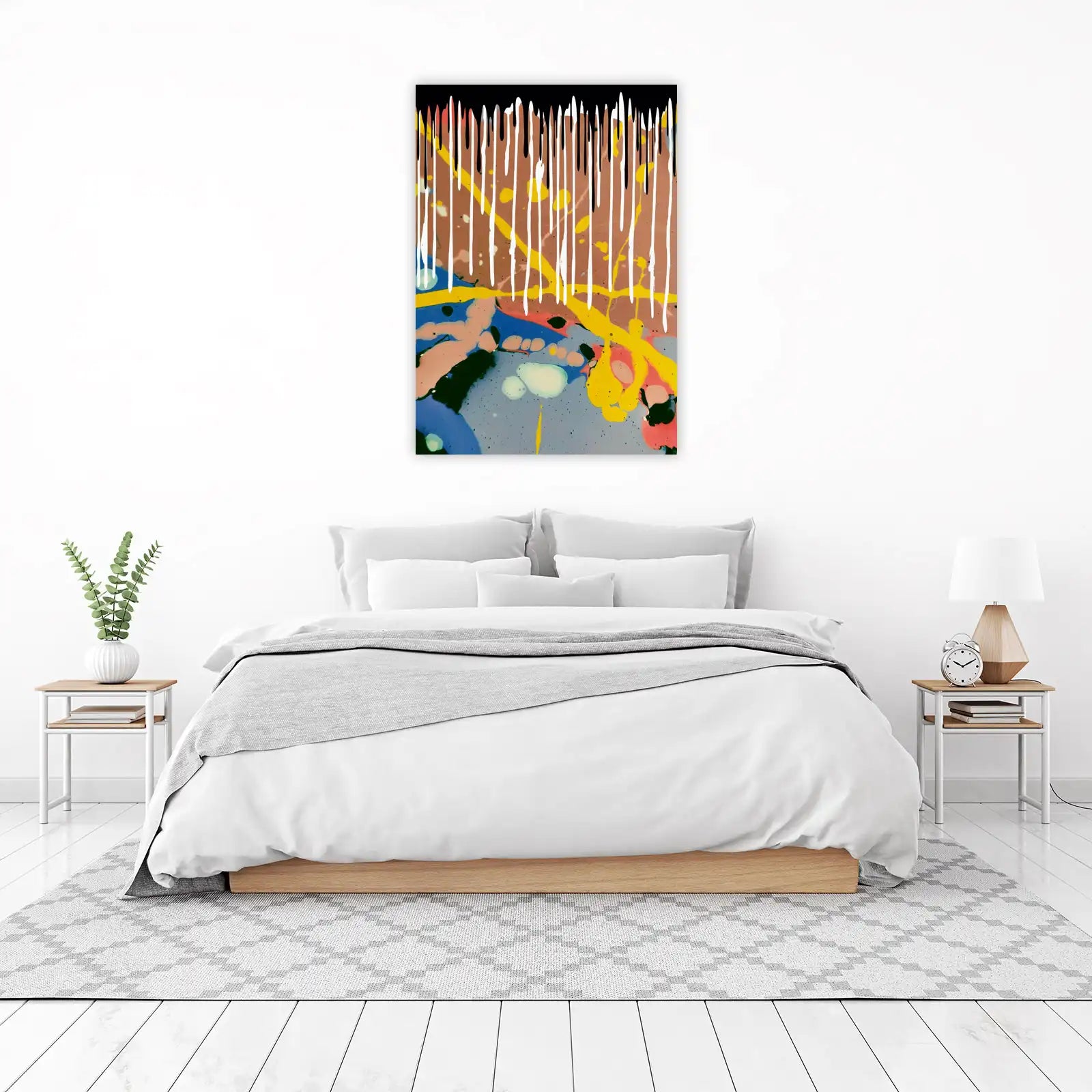 Vibrant Drip Abstract Modern Art Wall Art