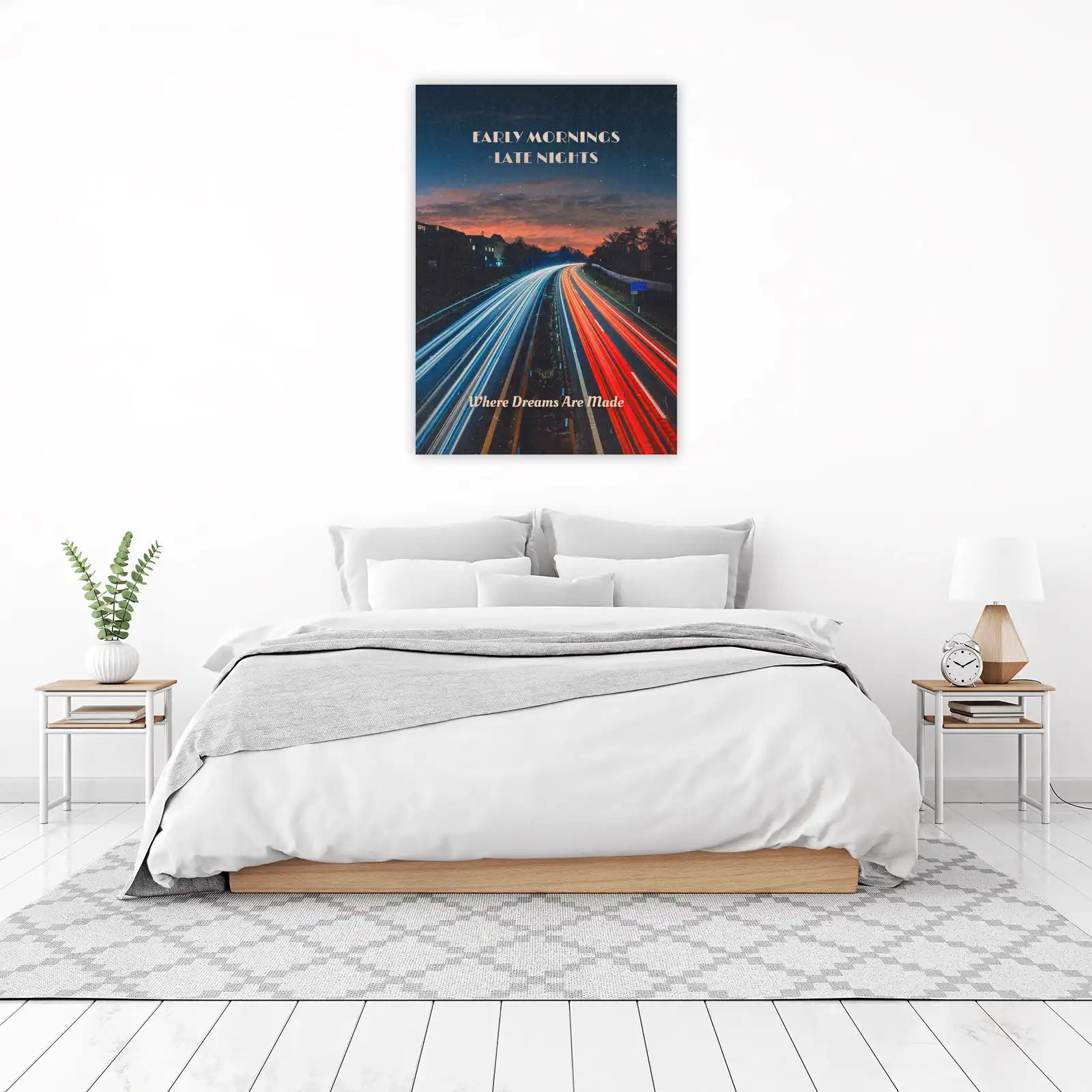 Highway Light Trails Wall Art