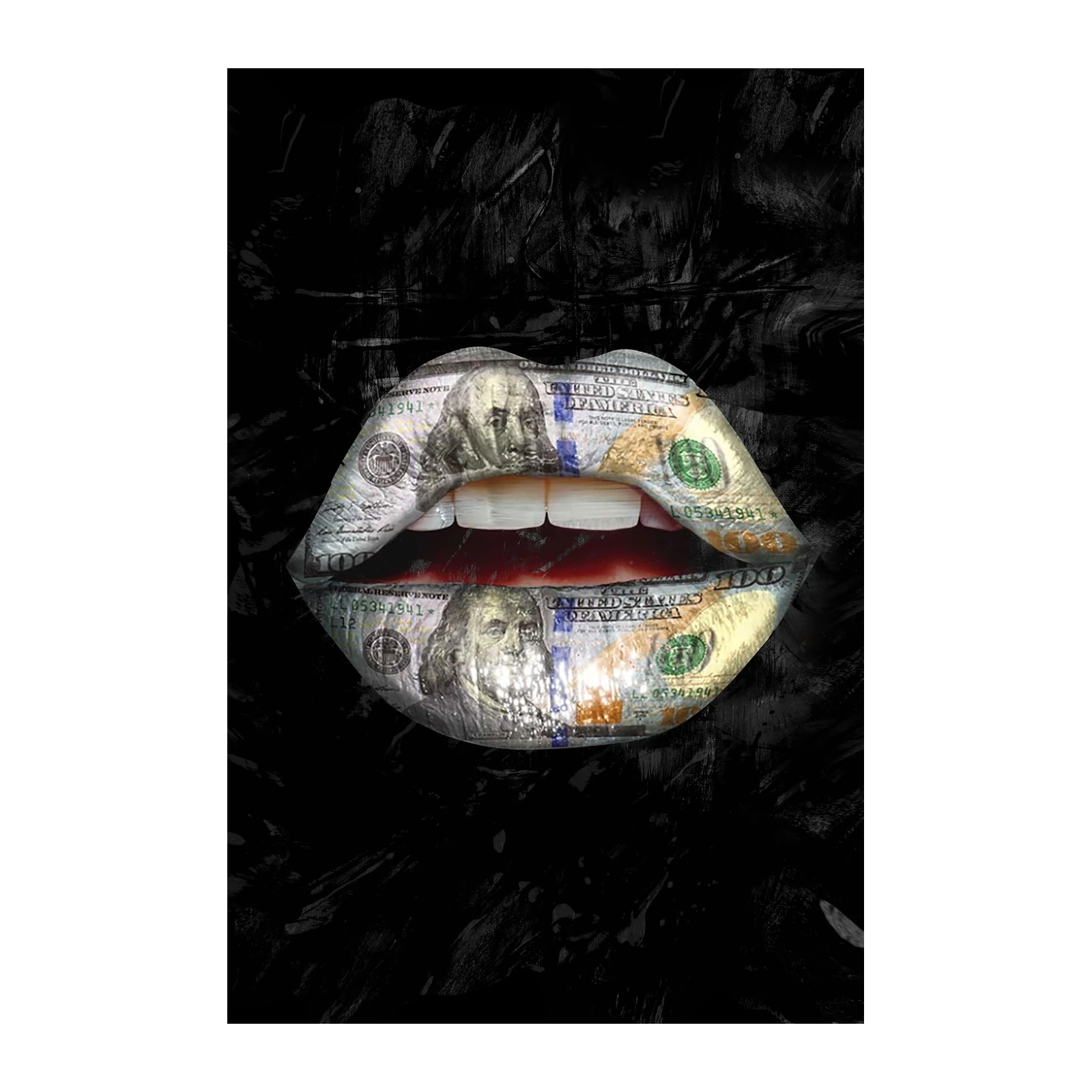 Money Mouth Lips Bold Wall Art