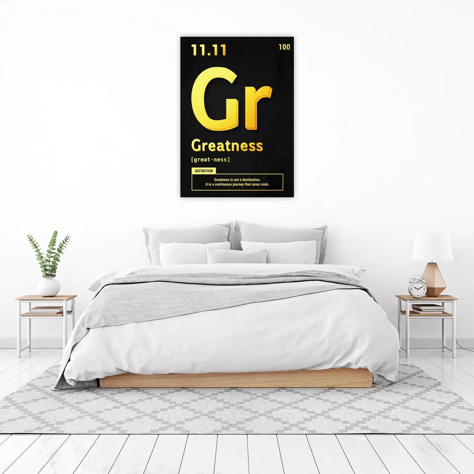 Greatness Periodic Table Motivational Wall Art