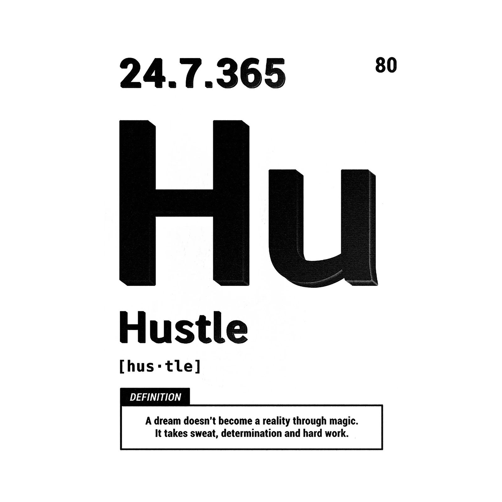 Hustle Definition Motivational Wall Art