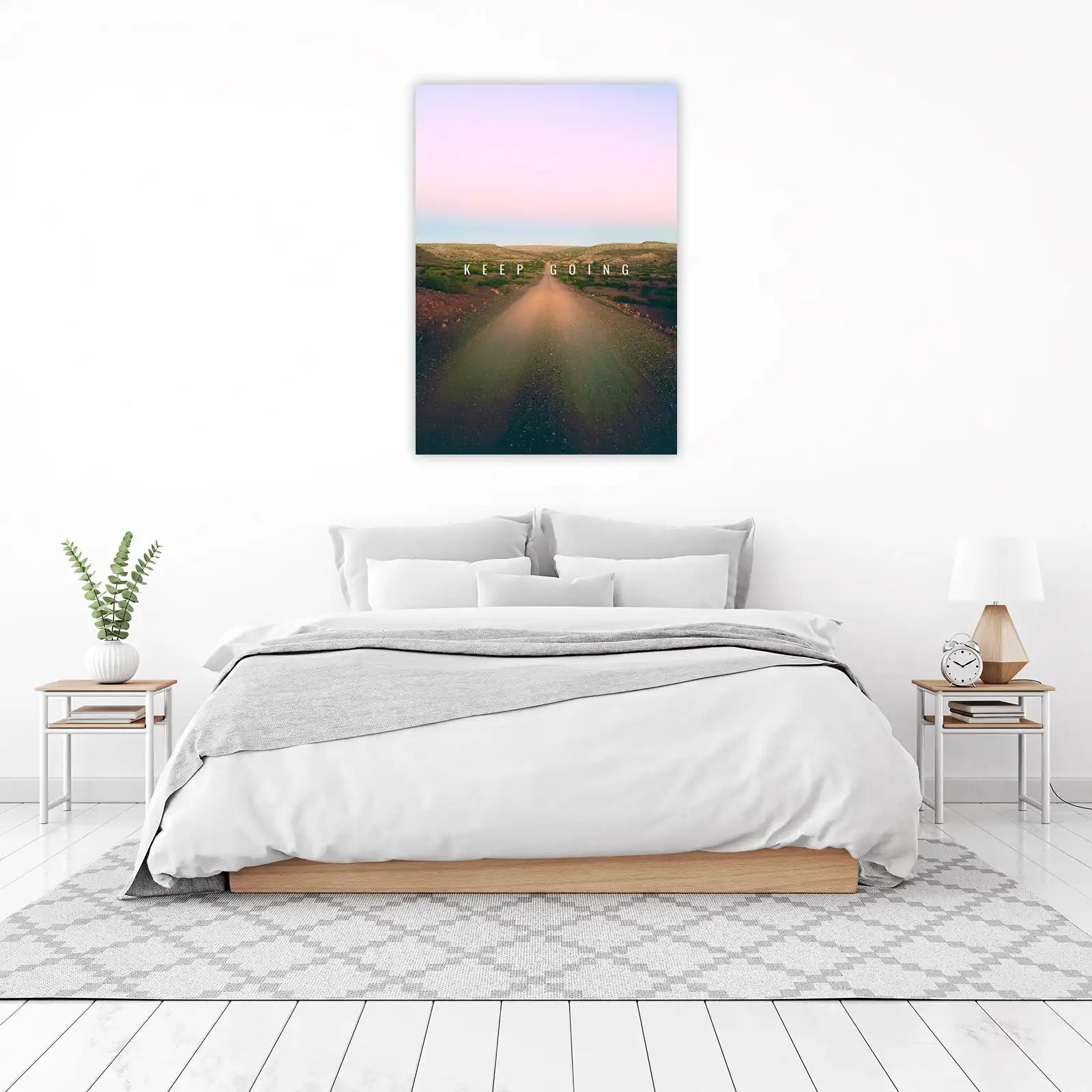 Inspirational Desert Road "Keep Going" Wall Art