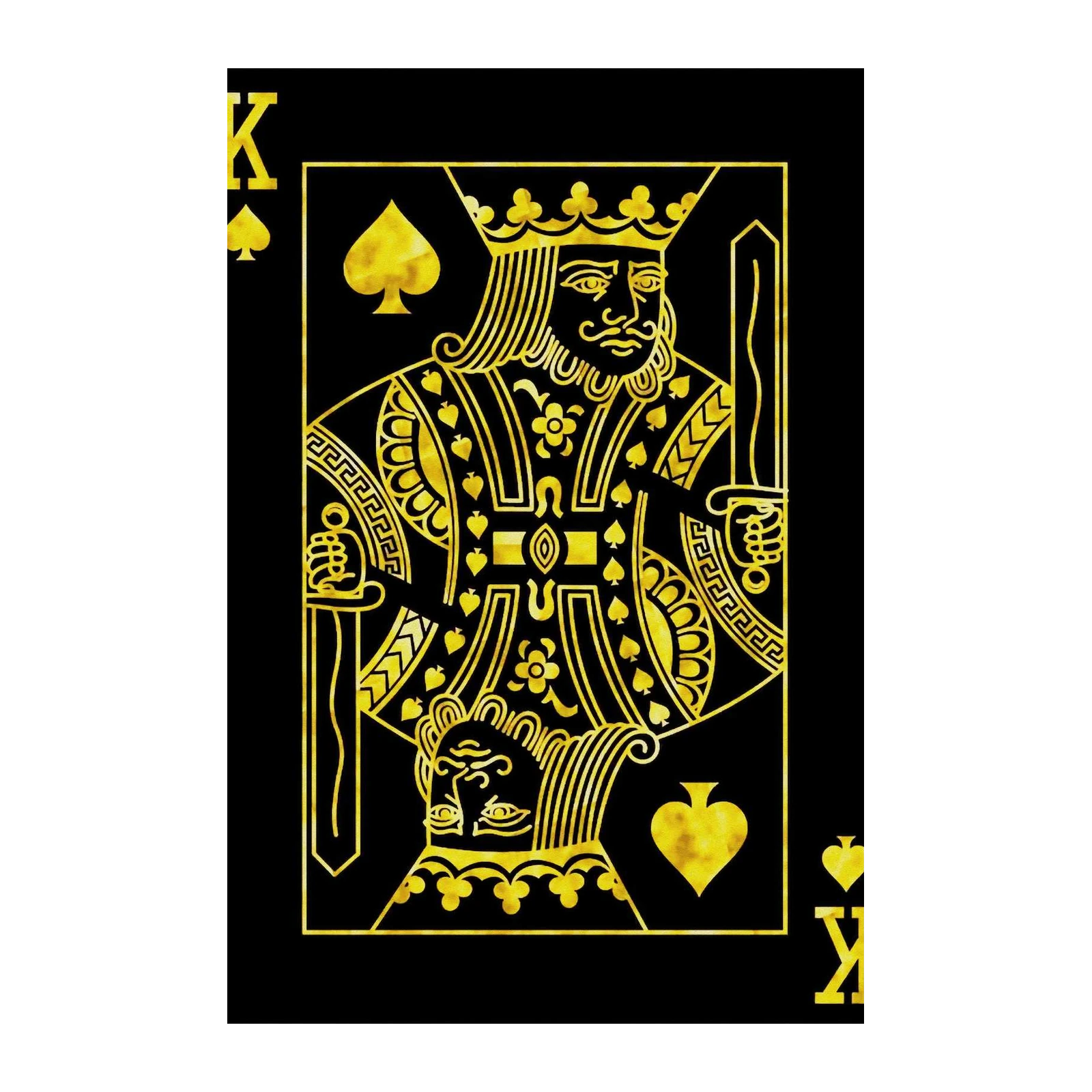 Luxury Gold King of Spades Wall Art