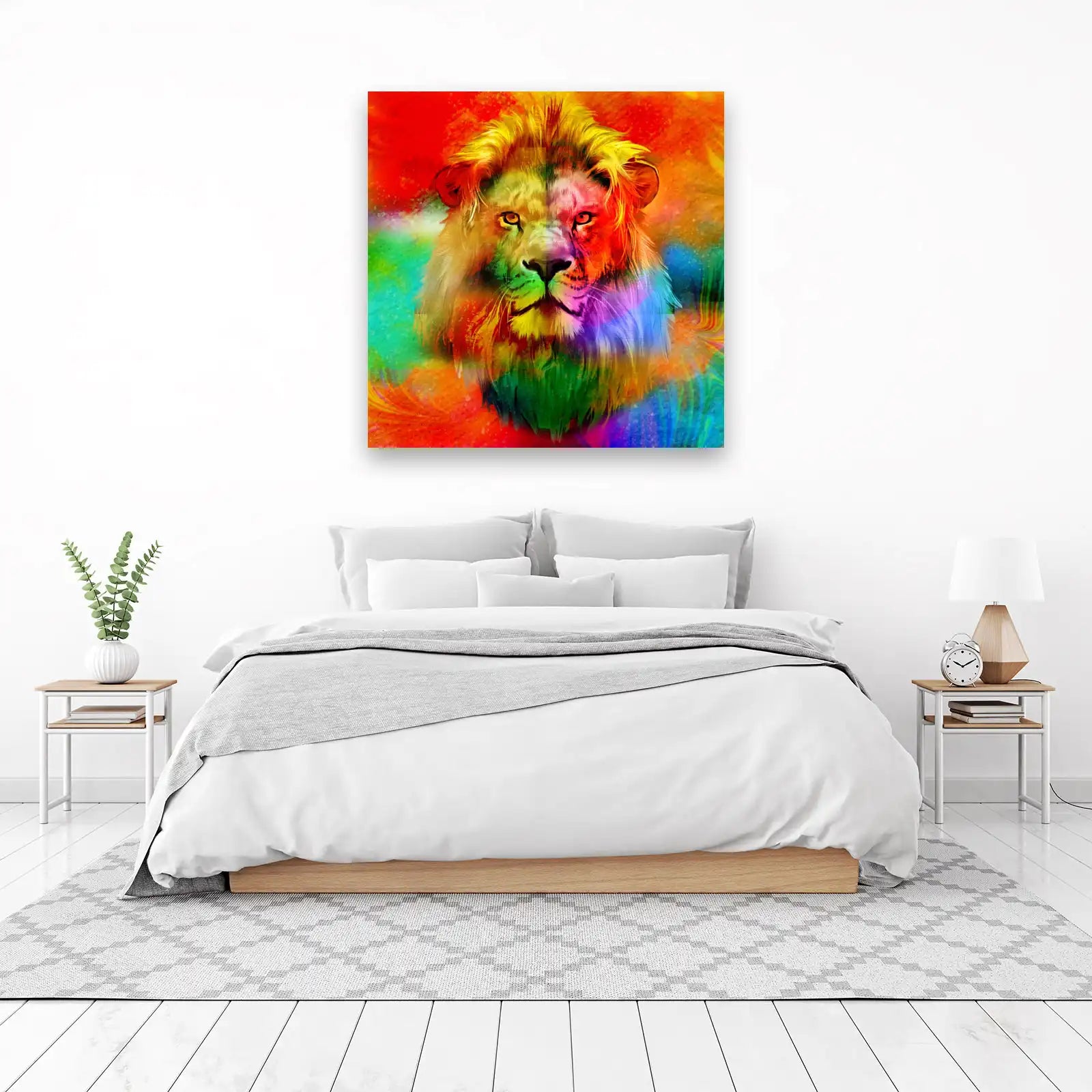 Vibrant Lion King Aura Wall Art
