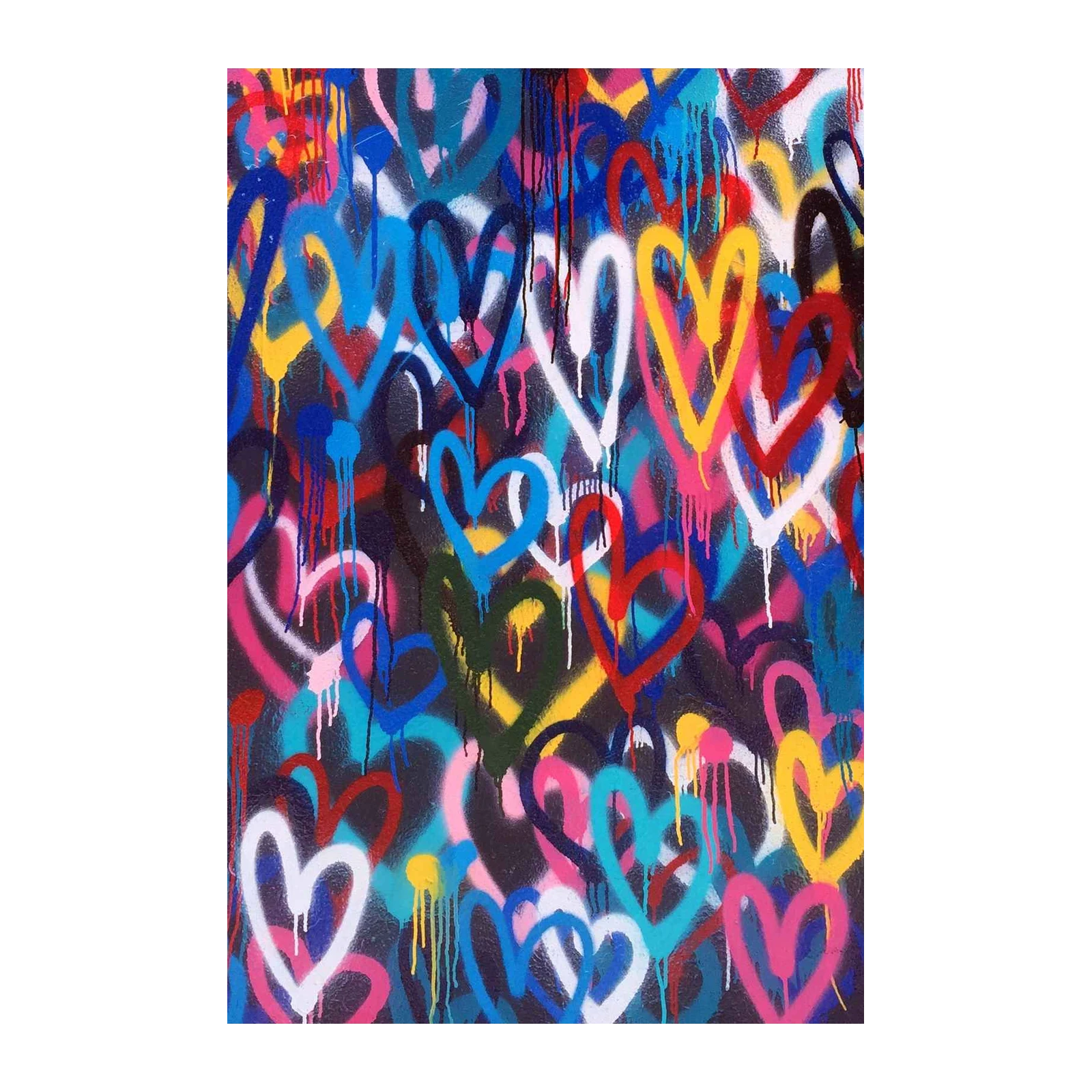 Vibrant Graffiti Heart Wall Art Wall Art