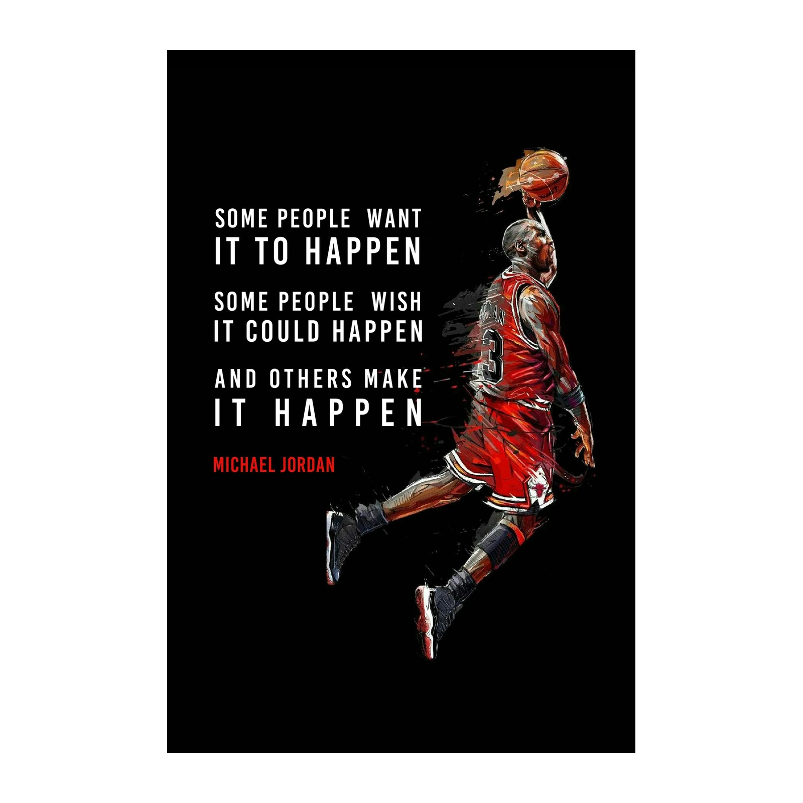 Michael Jordan Motivational Quote Wall Art