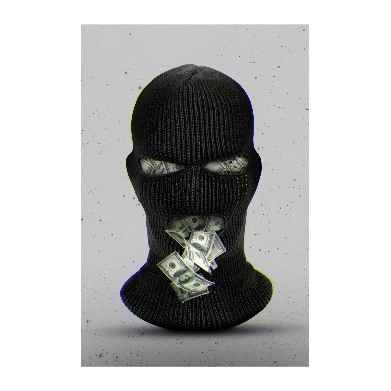 Money Mask Graffiti Art Wall Art
