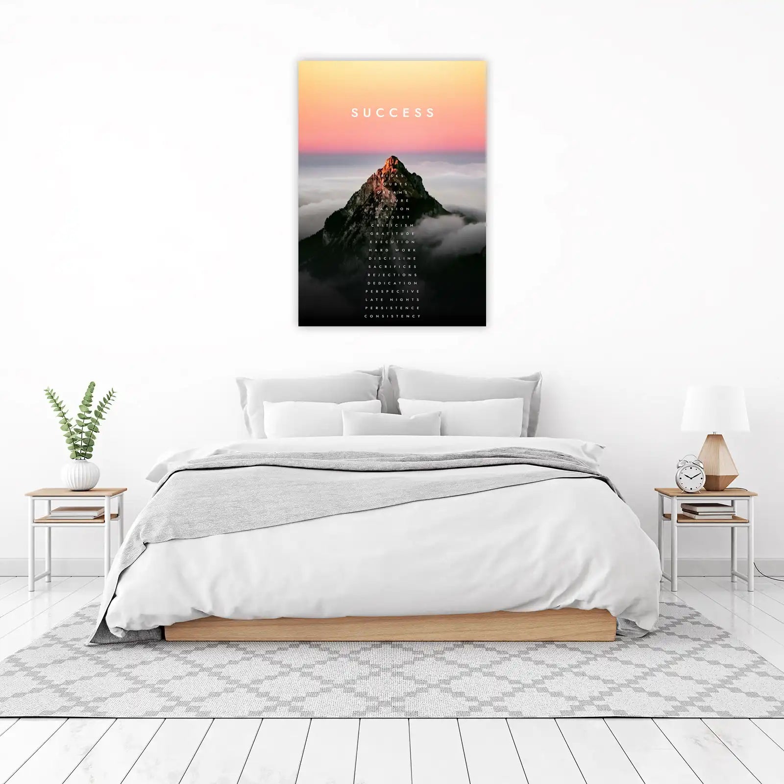 Success Mountain Motivational Wall Art