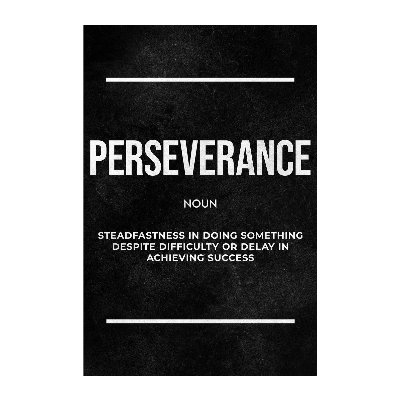 Perseverance Definition Motivational Wall Art
