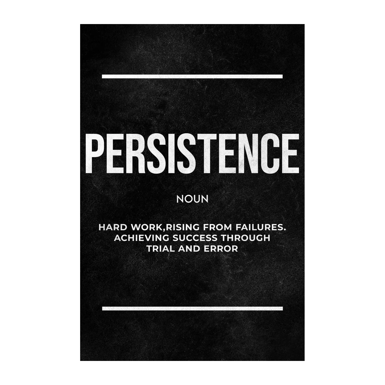 Inspirational Persistence Definition Wall Art