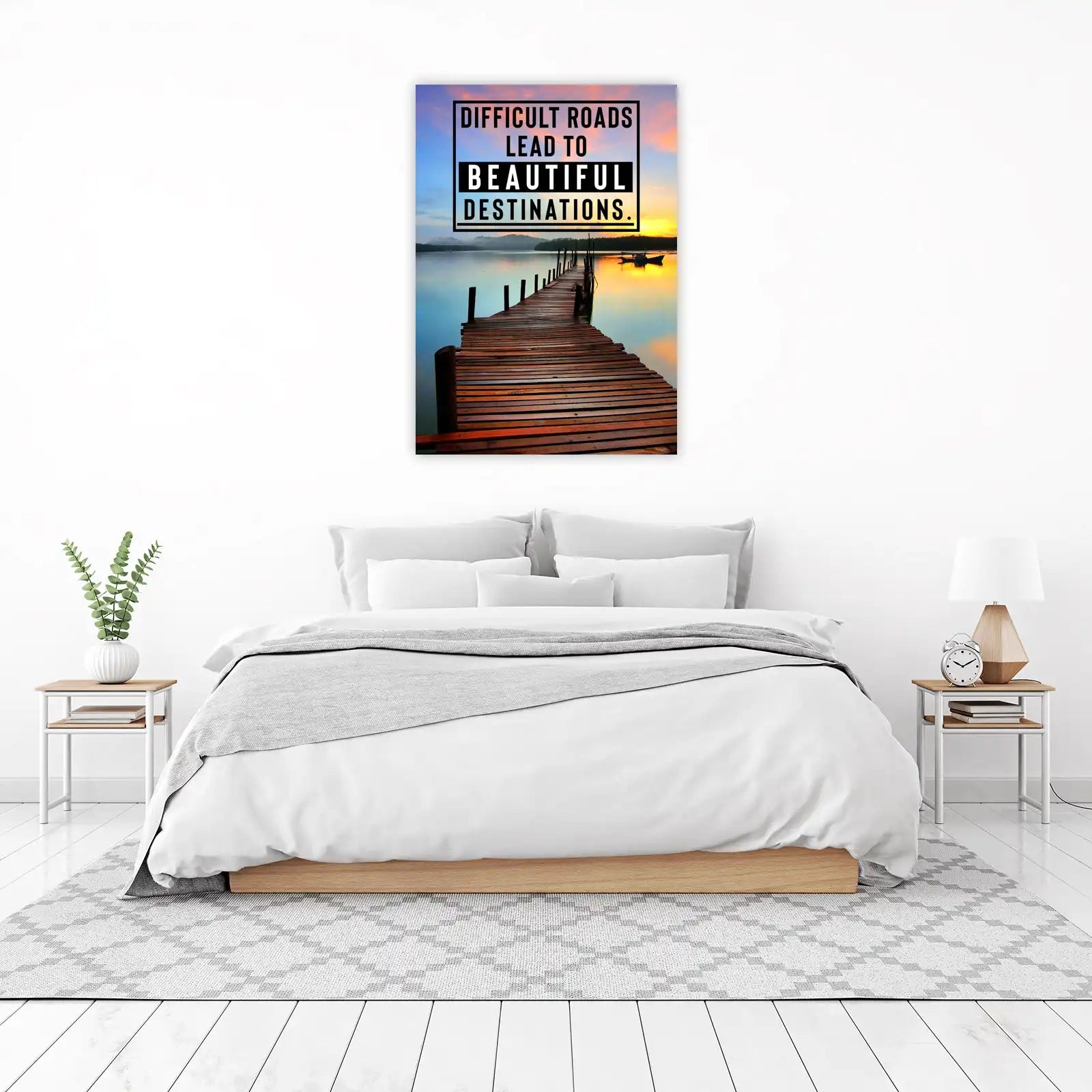 Inspirational Dock Motivational Quote Wall Art