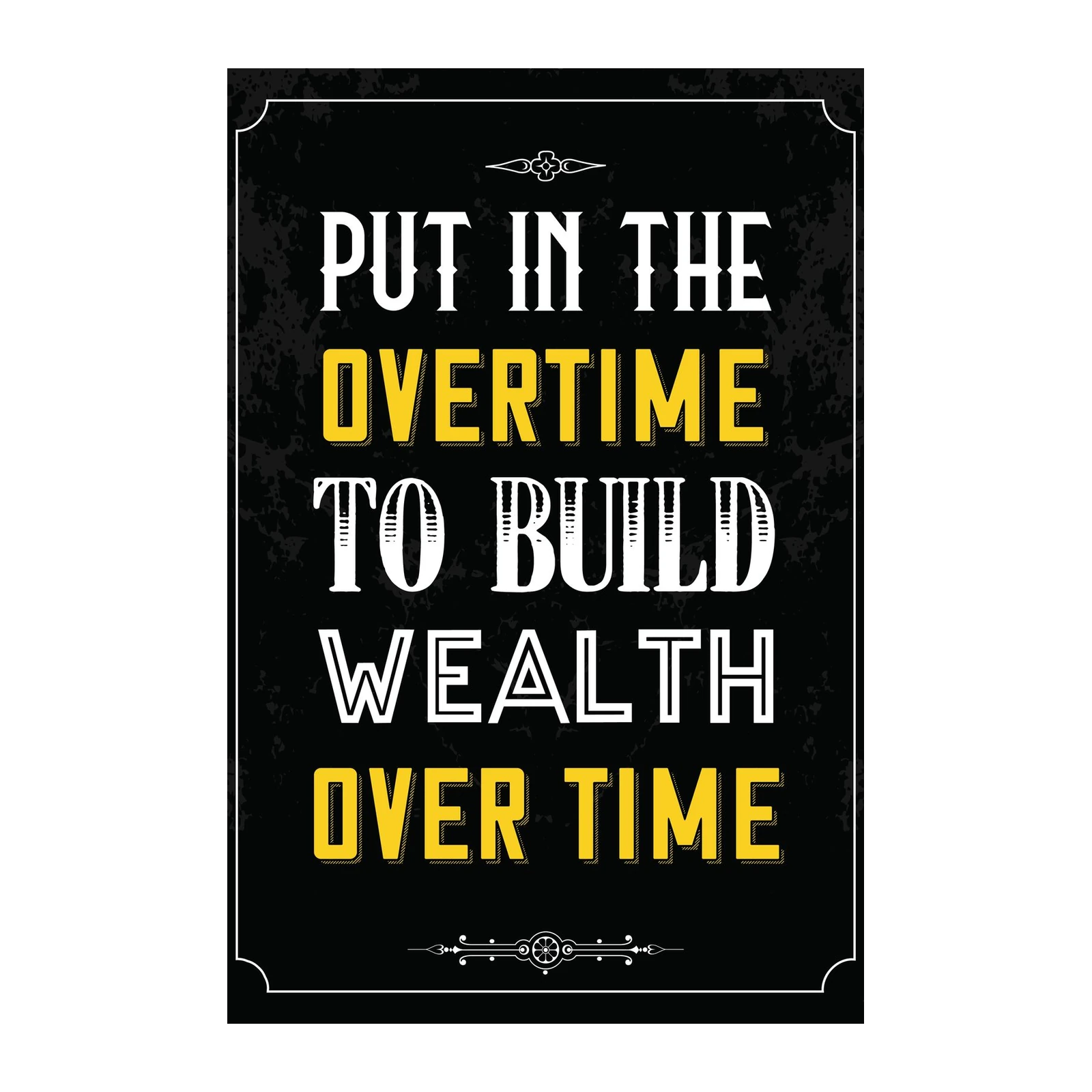 Motivational Quote "Build Wealth" Wall Art