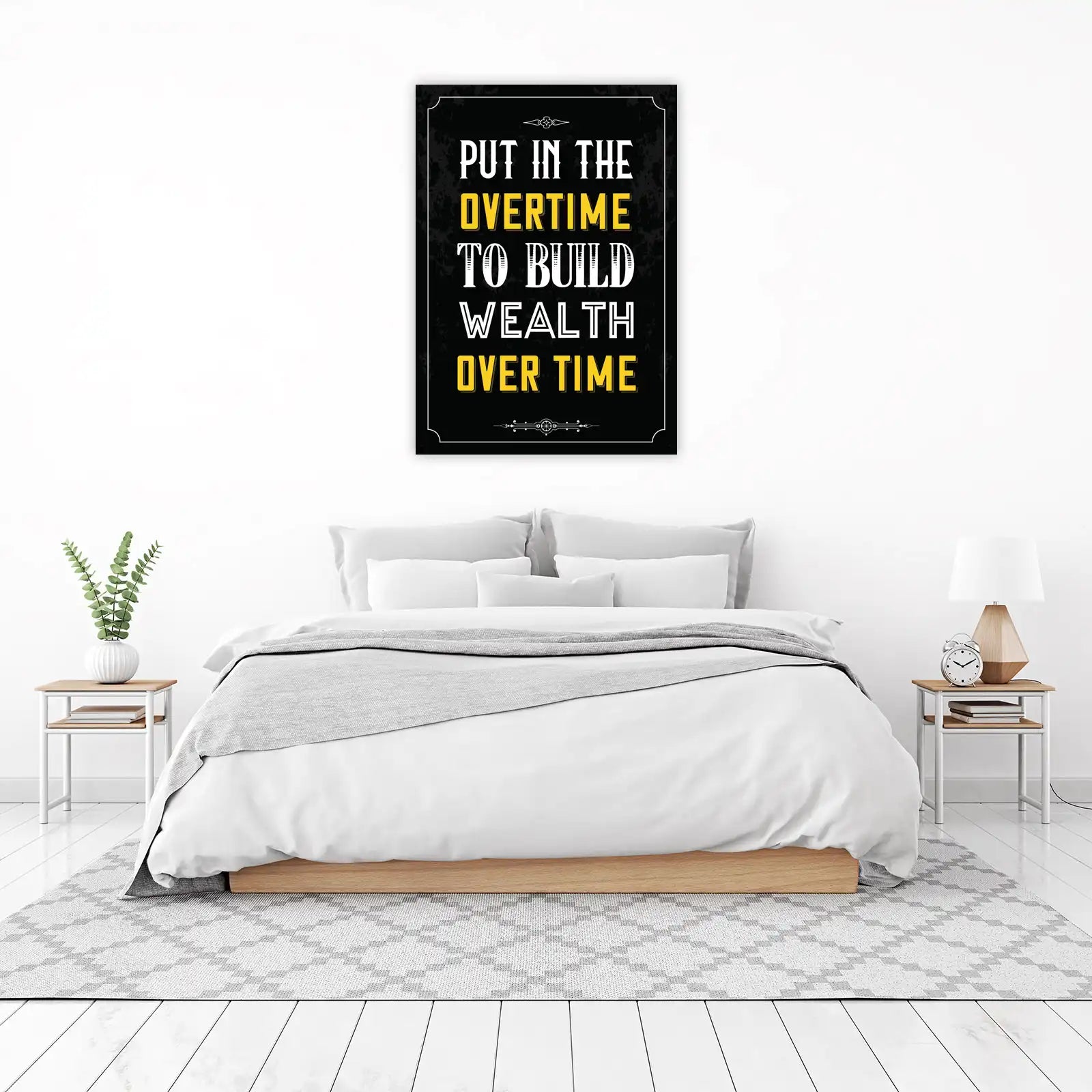 Motivational Quote "Build Wealth" Wall Art